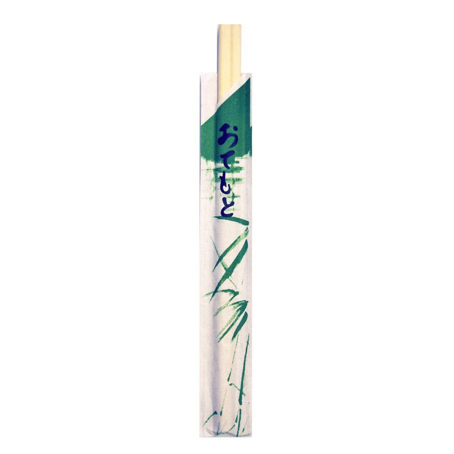 Chopsticks Bamboo With Open Paper Bag Japanese Style Attached 21cm 100prs 1Set