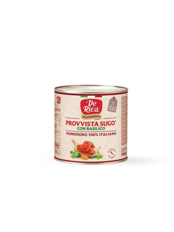 Έτοιμη σάλτσα για μακαρόνια με βασιλικό 2,5kg DE RICA