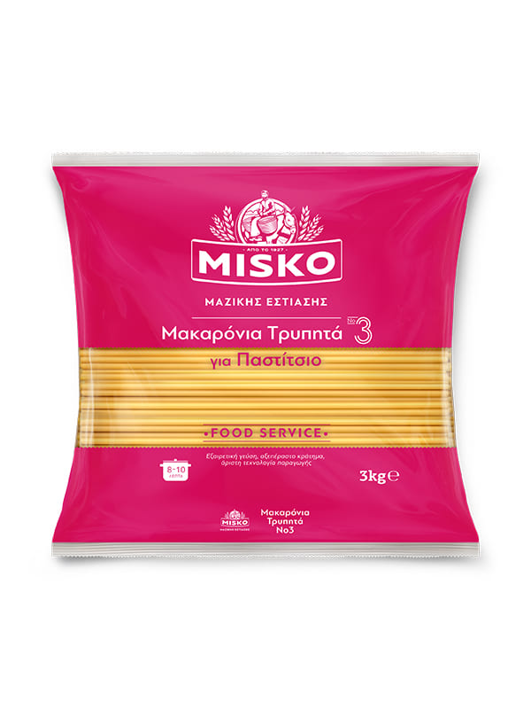 Μακαρόνια Νο3 τρυπητά 3kg MISKO