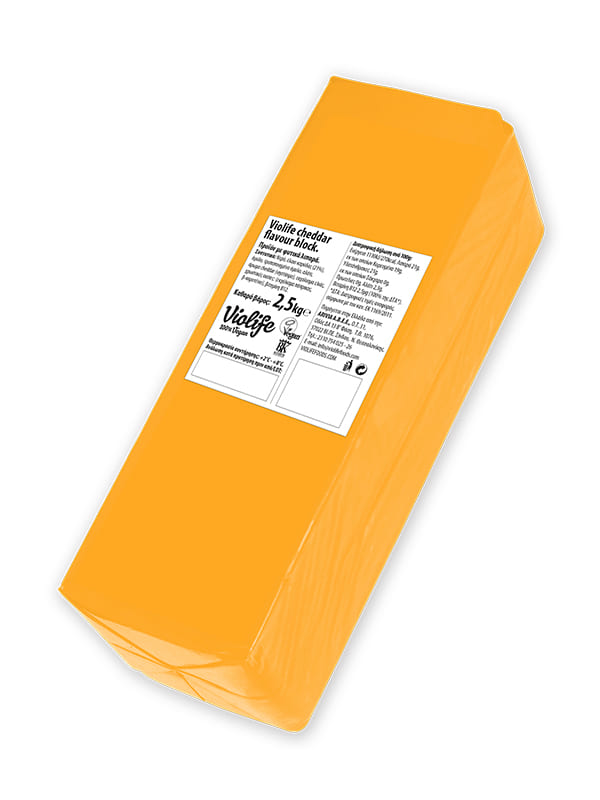 Vegan cheddar τυρί φρατζόλα 2,5kg VIOLIFE