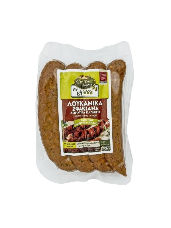 ΕΝ ΕΛΛΑΔΙ ΛΟΥΚΑΝΙΚΑ ΧΩΡΙΑΤΙΚΑ ΣΦΑΚΙΑΝΑ ΜΕ ΕΛΑΙΟΛ 340g CRETA FARMS