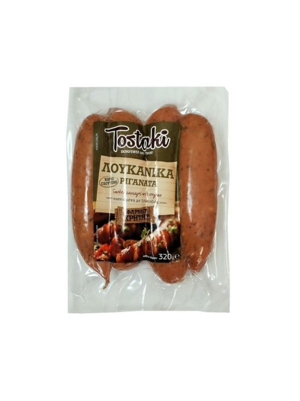 TOSTAKI ΛΟΥΚΑΝΙΚΑ ΡΙΓΑΝΑΤΑ 320gr CRETA FARMS