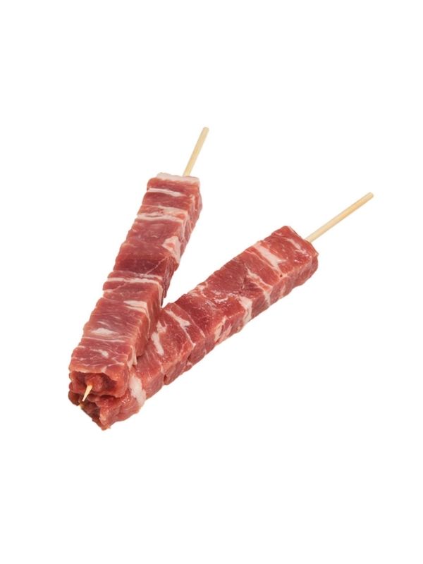 ΧΟΙΡΙΝΟ ΣΟΥΒΛΑΚΙ ΖΑΡΙ (ΓΙΓΑΣ) 90g (ΛΑΙΜΟΣ-ΠΑΝΣΕΤΑ) B.M. 1X5,76kg