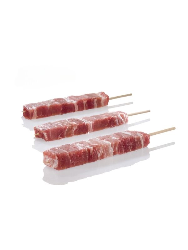 ΧΟΙΡΙΝΟ ΣΟΥΒΛΑΚΙ ΜΠΡΙΖ/ΜΟ 100g (ΜΠΟΥΤΙ-ΠΑΝΣ.) B.M. 1X6,1kg