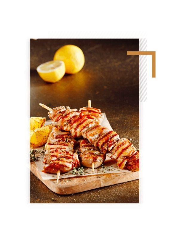 Σουβλάκι κοτόπουλο χειροποίητο μπούτι μαρ/νο 120g 5kg Κασίδης