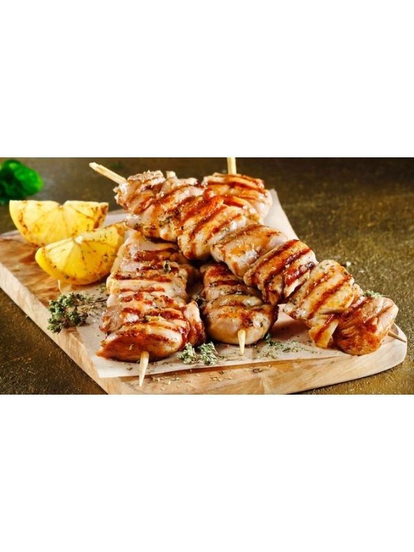 Σουβλάκι κοτόπουλο μηχανής 64τεμ στήθος Μαρ/νο Κ/Ψ 100g 6,4kg Κασίδης