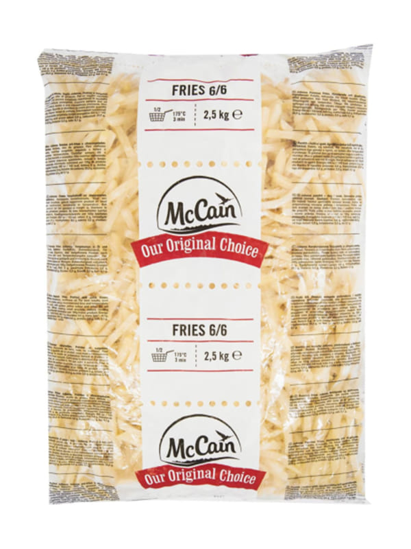 Mccain προτηγανισμένες πατάτες original 6/6 2.5kg