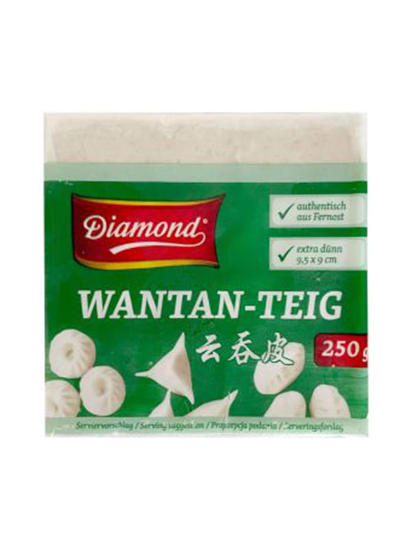 Wantan pastry extra thin (9,5x9cm) 250g DIAMOND