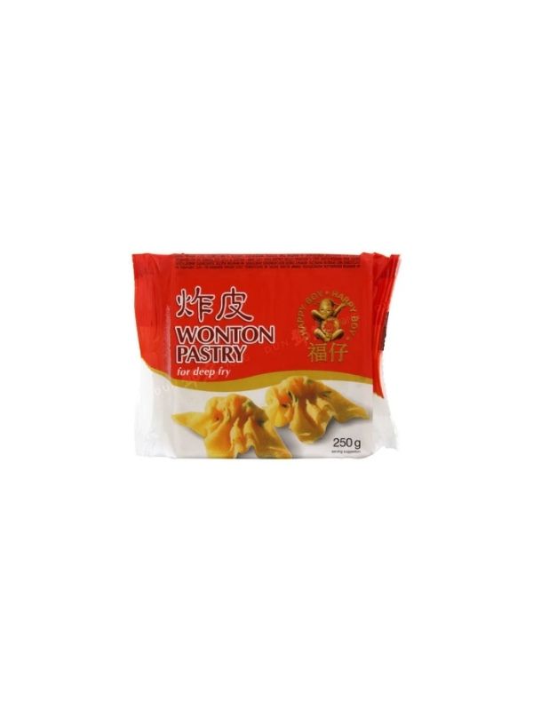 WONTON PASTRY 90mm HAPPY BOY 48X250gr