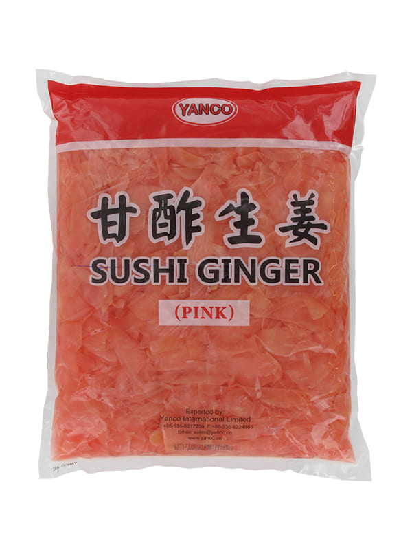 Pickled ginger sliced pink Yanco 1,5kg