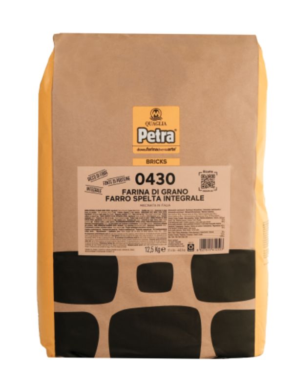 PETRA 0430-FARINA INTERGRALE DI FARRO SPELTA 1Χ12.5kg