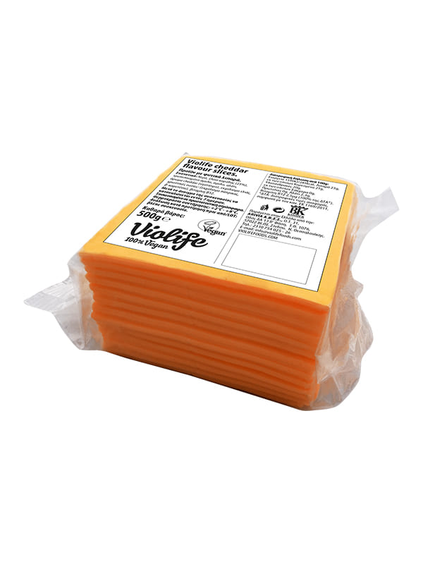 Vegan cheddar τυρί φέτες 500g VIOLIFE