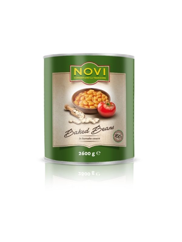 Μαγειρεμένα φασόλια σε σάλτσα (baked beans) 2650ml NOVI