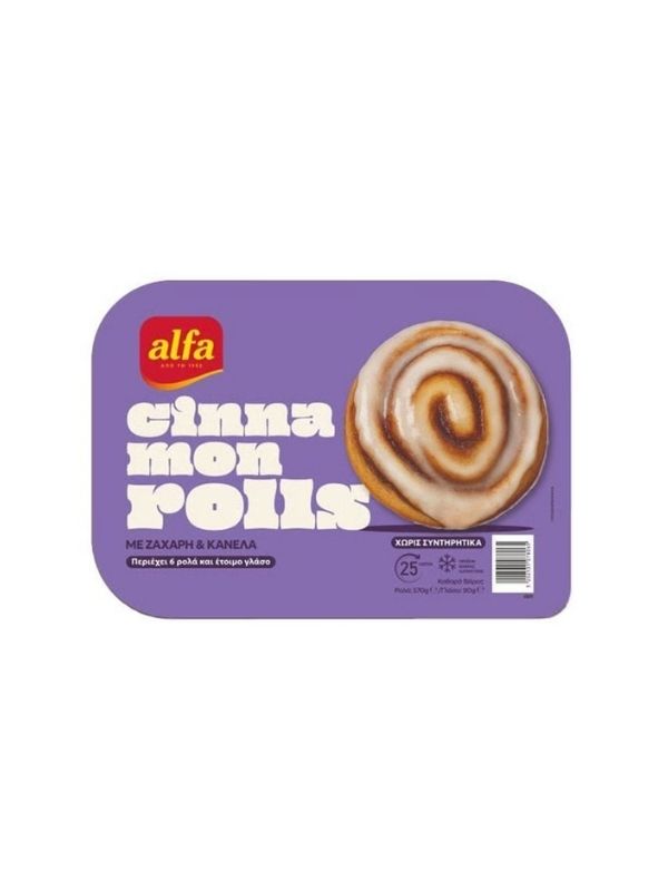 CINNAMON ROLLS ΜΕ ΚΑΝΕΛΑ & ΖΑΧΑΡΗ 570g ALFA
