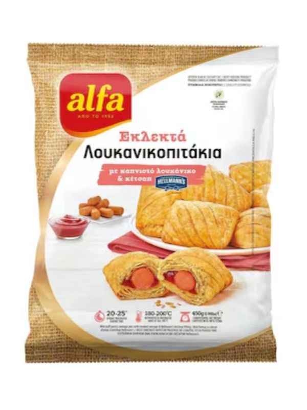 Εκλεκτά λουκανοπιτάκια με λουκάνικο & κέτσαπ 450g ALFA