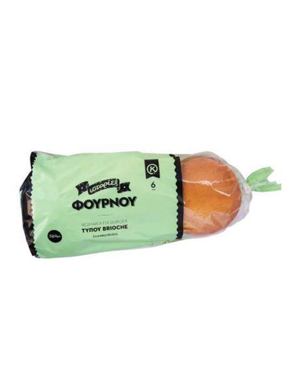Μπριος ψωμάκι για burger σίτου 11cm κομμένο 6τεμ