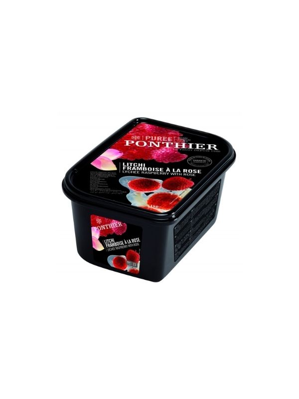 Πουρές lychee raspberry with rose Ponthier 1kg