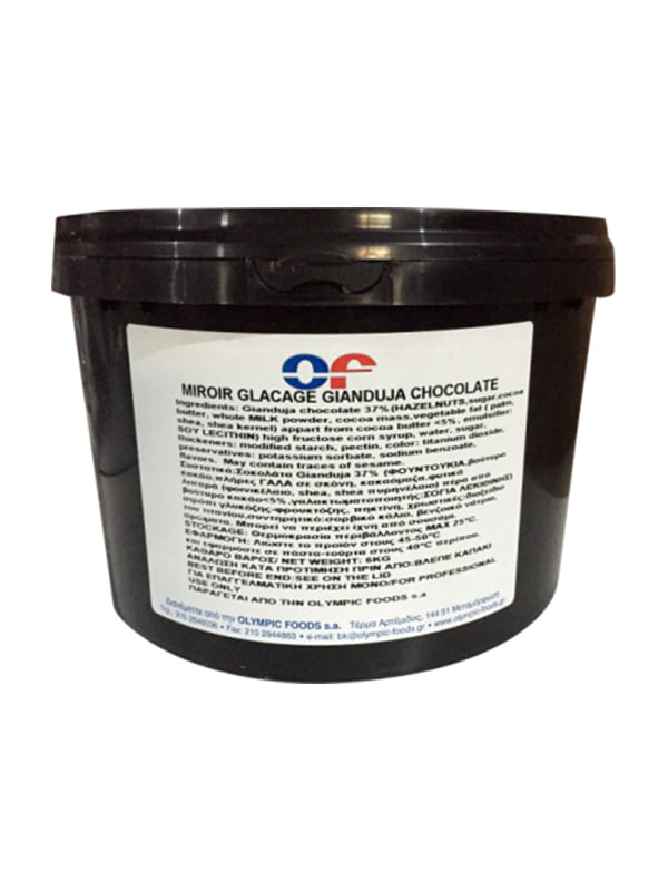 Γκλασάζ gianduia σοκολάτας (Miroire) 6kg OLYMPIC FOODS