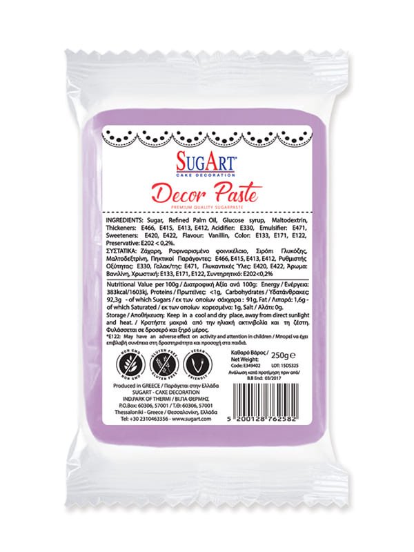 DECOR PASTE ΖΑΧΑΡΟΠΑΣΤΑ ΛΙΛΑ 12X1kg
