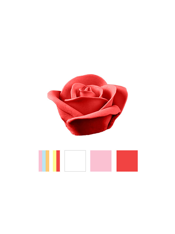 Λουλούδια μεσαία τριαντάφυλλα τεα κόκκινα (1πακ x 28τεμ)