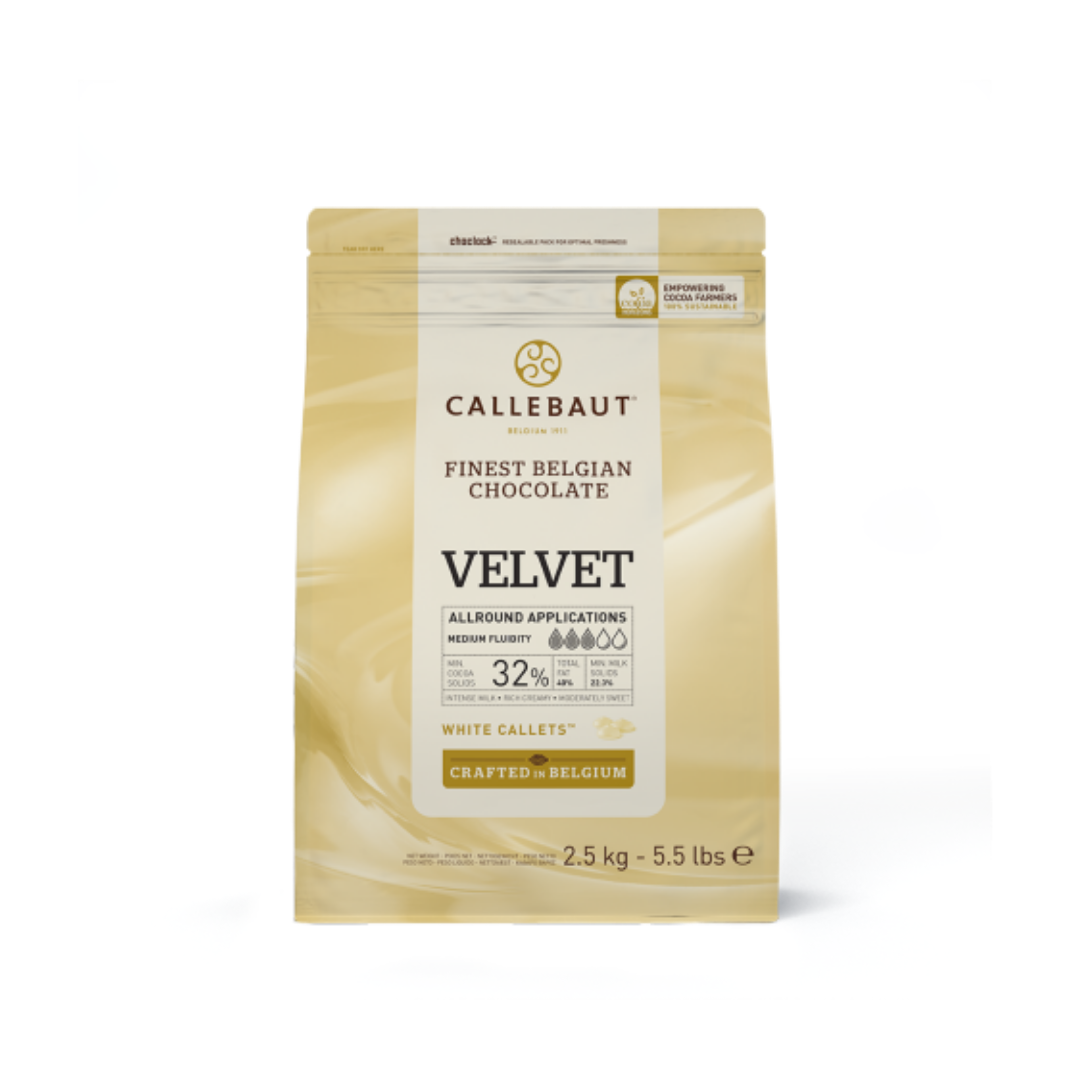 Λευκή σοκολάτα velvet 32% callets Barry Callebaut 2.5kg