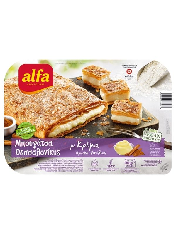 Μπουγάτσα κρέμα Μαδαγασκάρης νηστήσιμη 800g ALFA