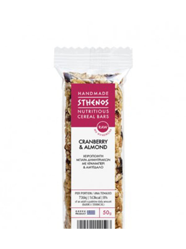 Display bars cranberry - αμύγδαλο 12Χ(12τεμΧ50g) ΖΕΩ
