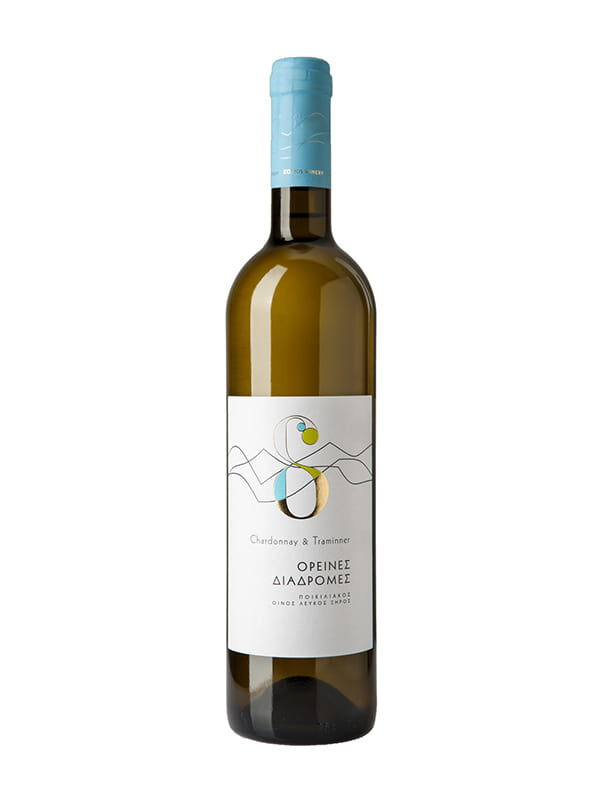 Οίνος λευκός "Ορεινές Διαδρομες" Chardonnay 70%, Traminner 30% 750ml Zinos Winery