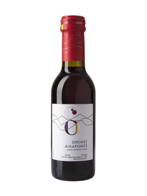 Οίνος ερυθρός "Ορεινές Διαδρομές" αγιωργίτικο 60% & βλάχικο - μπεκάρι 40% 187ml Zinos Winery