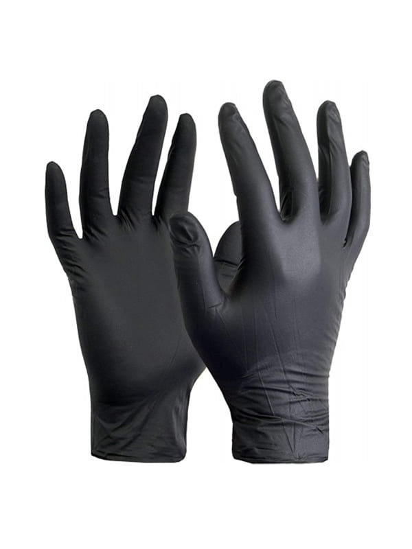 Γάντια νιτριλίου χωρίς πούδρα μαύρα M 10x100τεμ SANITAS