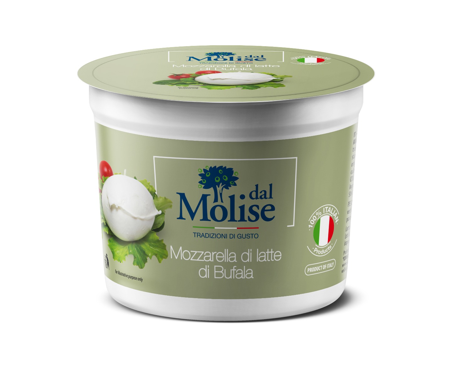 Buffalo milk mozzarella - brick Dal Molise 125gr