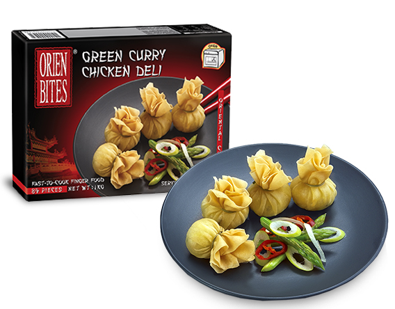 Green curry chicken deli (84pcs) Orien Bites 1kg